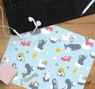Mönster med gulliga djur original-mousepad - Tenstickers