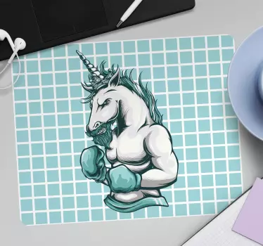 Tecknad enhörningsboxer musmatta - Tenstickers