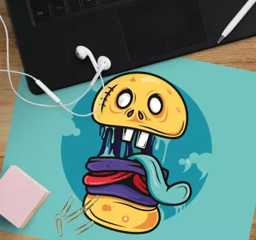 Original mousepad för zombieburgaretecknad film - Tenstickers