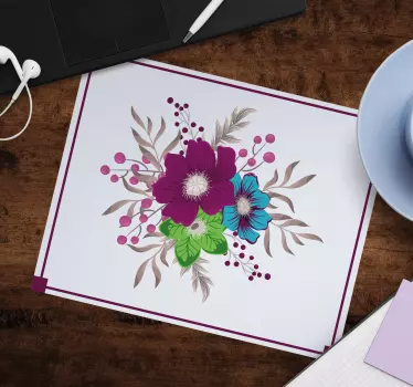 Original musmatta blommönstrad arrangemang - Tenstickers