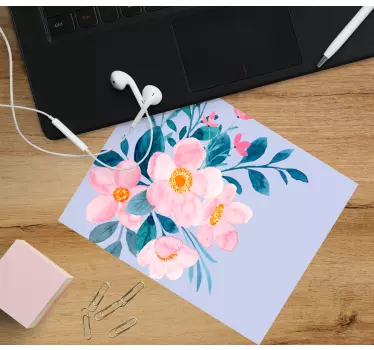 Original musmatta blomsterakvarellarrangemang - Tenstickers