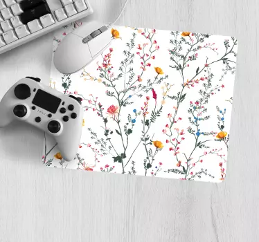 Original musmatta botanisk texturerad yta - Tenstickers