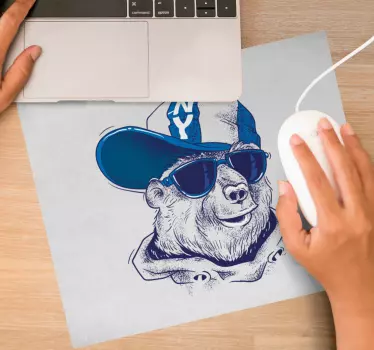 Original musmatta cool bear-karaktär - Tenstickers