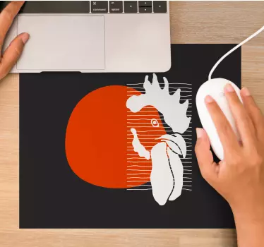 Original musmatta djärv röd abstrakt - Tenstickers