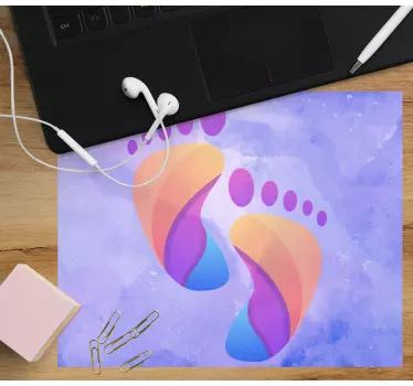 Original musmatta färgglad fotavtryckskonst - Tenstickers
