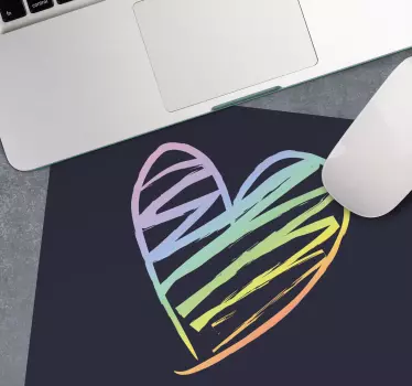 Original musmatta färgglad hjärtformad - Tenstickers