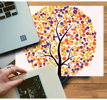 Original musmatta färgglad trädkonst - Tenstickers