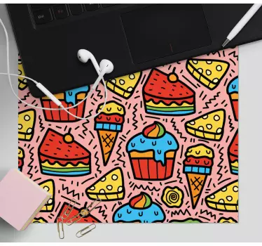 Original musmatta färgglada dessertmönster - Tenstickers