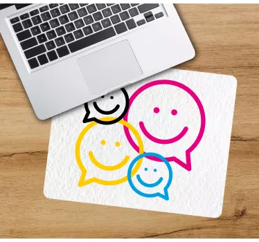 Original musmatta färgglada leende ikoner - Tenstickers
