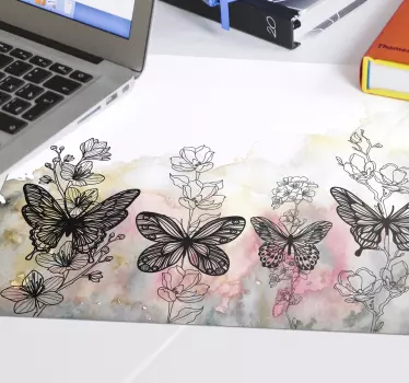 Original musmatta fjärilar och blommor - Tenstickers