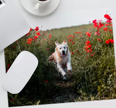 Original musmatta glad hund springer - Tenstickers