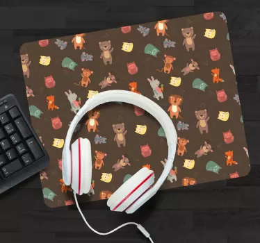 Original musmatta lekfulla djurmönster - Tenstickers