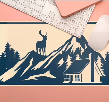 Original musmatta majestätisk bergscen - Tenstickers