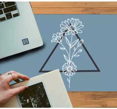 Original musmatta med blommig triangelmönster - Tenstickers