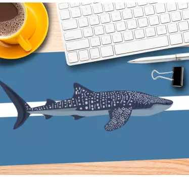 Original musmatta med design av simmande hajar - Tenstickers