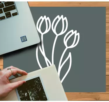 Original musmatta med elegant blommönster - Tenstickers