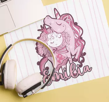 Original musmatta med fantasifull enhörningsillustration - Tenstickers