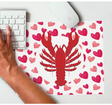 Original musmatta med hummerhjärtan mönster - Tenstickers