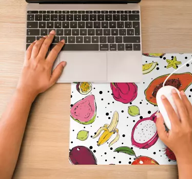 Original musmatta med livliga fruktmönster - Tenstickers