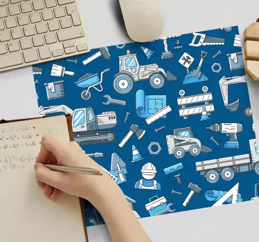 Original musmatta med mönster av byggverktyg - Tenstickers