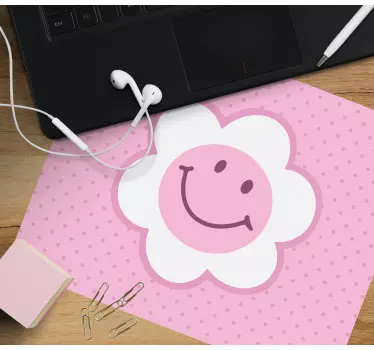 Original musmatta med smileyblommor mönster - Tenstickers