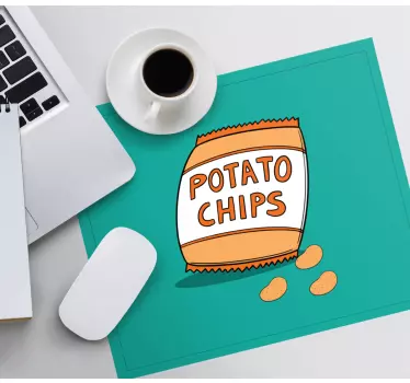 Original musmatta med snacksförpackningsillustration - Tenstickers