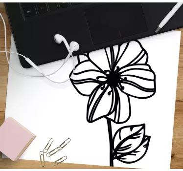Original musmatta med stiliserad blommönster - Tenstickers
