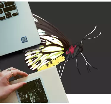 Original musmatta med stiliserad fjärilsillustration - Tenstickers