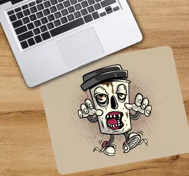 Original musmatta med tecknad skallekaraktär - Tenstickers