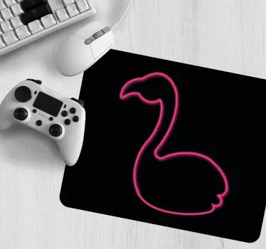 Original musmatta neon flamingo silhuett - Tenstickers