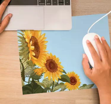 Original musmatta solrosblommig design - Tenstickers