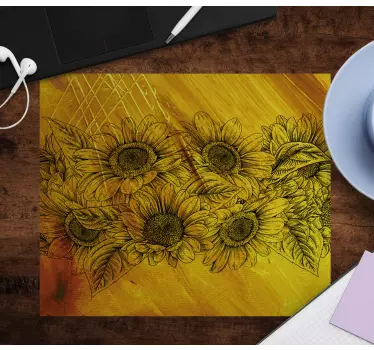 Original musmatta solrosblommigt mönster - Tenstickers
