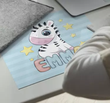 Original musmatta söt zebraillustration - Tenstickers