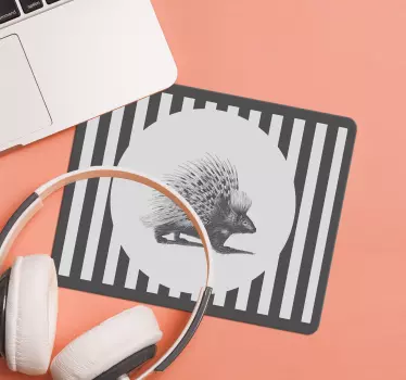 Original musmatta stålsvin med ränder - Tenstickers