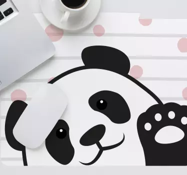 Panda som vinkar originalmousepad - Tenstickers