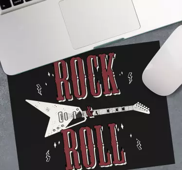 Rock n' roll med original musmatta för gitarrdesign - Tenstickers