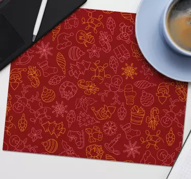 Röda julbilder originalmousepad - Tenstickers