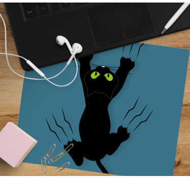 Rolig katt som tar tag i mousepad originalmusmatten - Tenstickers