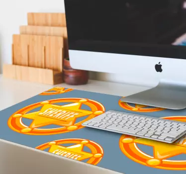 Sheriffstjärnemönster original musmatta - Tenstickers