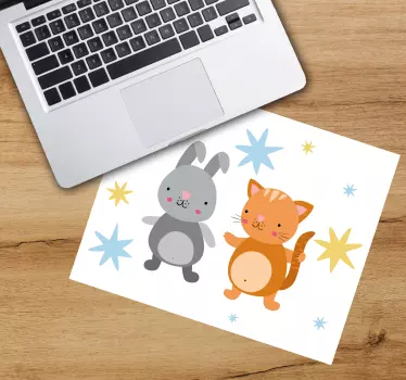 Söta djurkompanjoner original musmatta - Tenstickers