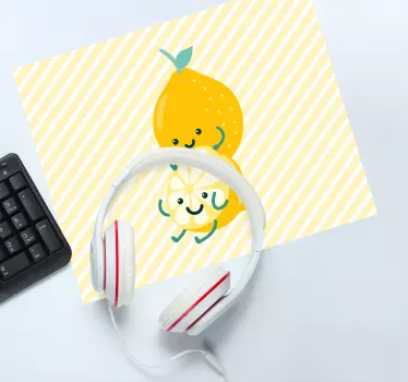 Söta fruktiga figurer original musmatta - Tenstickers