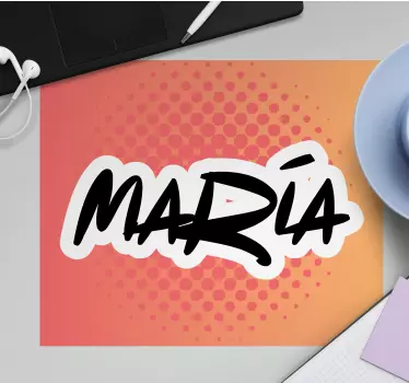 Swag graffity stil orange bakgrund anpassade musmattor - Tenstickers
