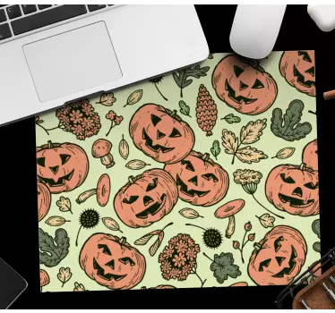 Tecknad pumpor halloween originalmusmatta - Tenstickers