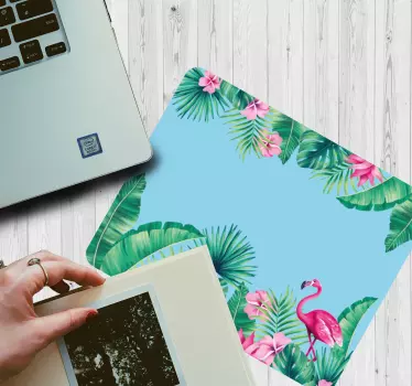 Tropisk bakgrund med original-mousepad för flamingos - Tenstickers