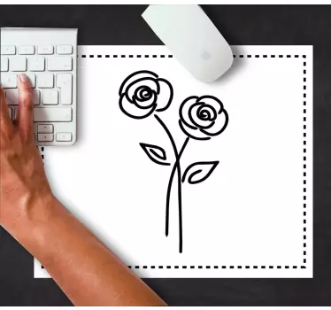 Två blommor original musmatta - Tenstickers
