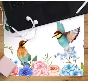 Två färgglada fåglar originalmousepad - Tenstickers