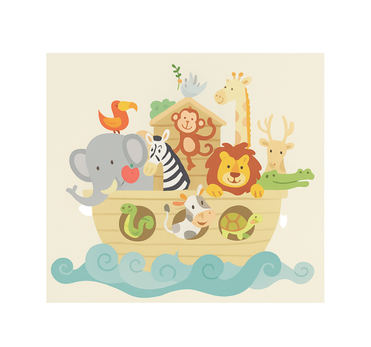 Rullgardin barn noahs ark design - Tenstickers