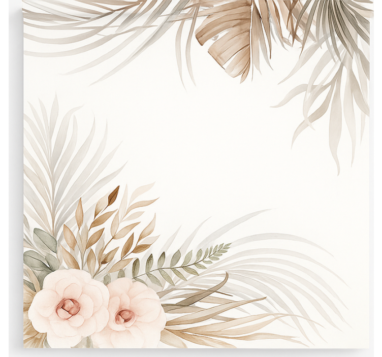 Boho blommig design Rrullgardin barn - Tenstickers