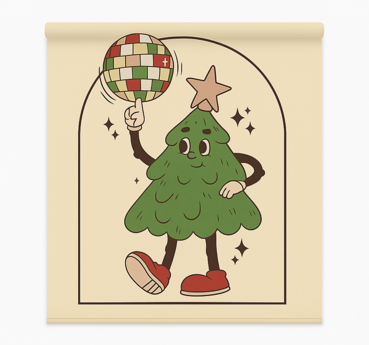 Groovy discoträd Rullgardin vardagsrum - Tenstickers