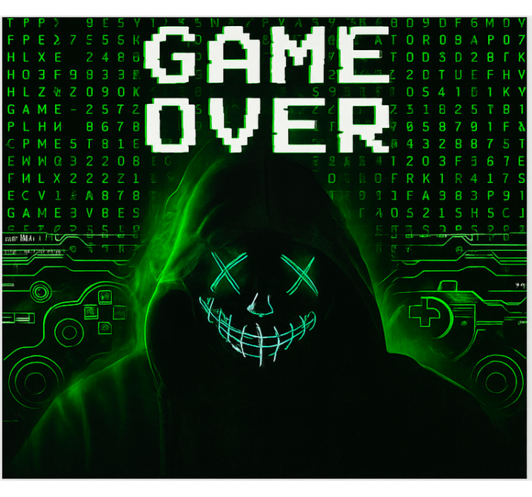Maskerad hackad game over Rullgardin nörd - Tenstickers